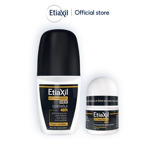 Combo Lăn Khử Mùi Hàng Ngày Men 50ml và Lăn khử mùi mồ hôi dành cho nam giới Etiaxil Men 15ml