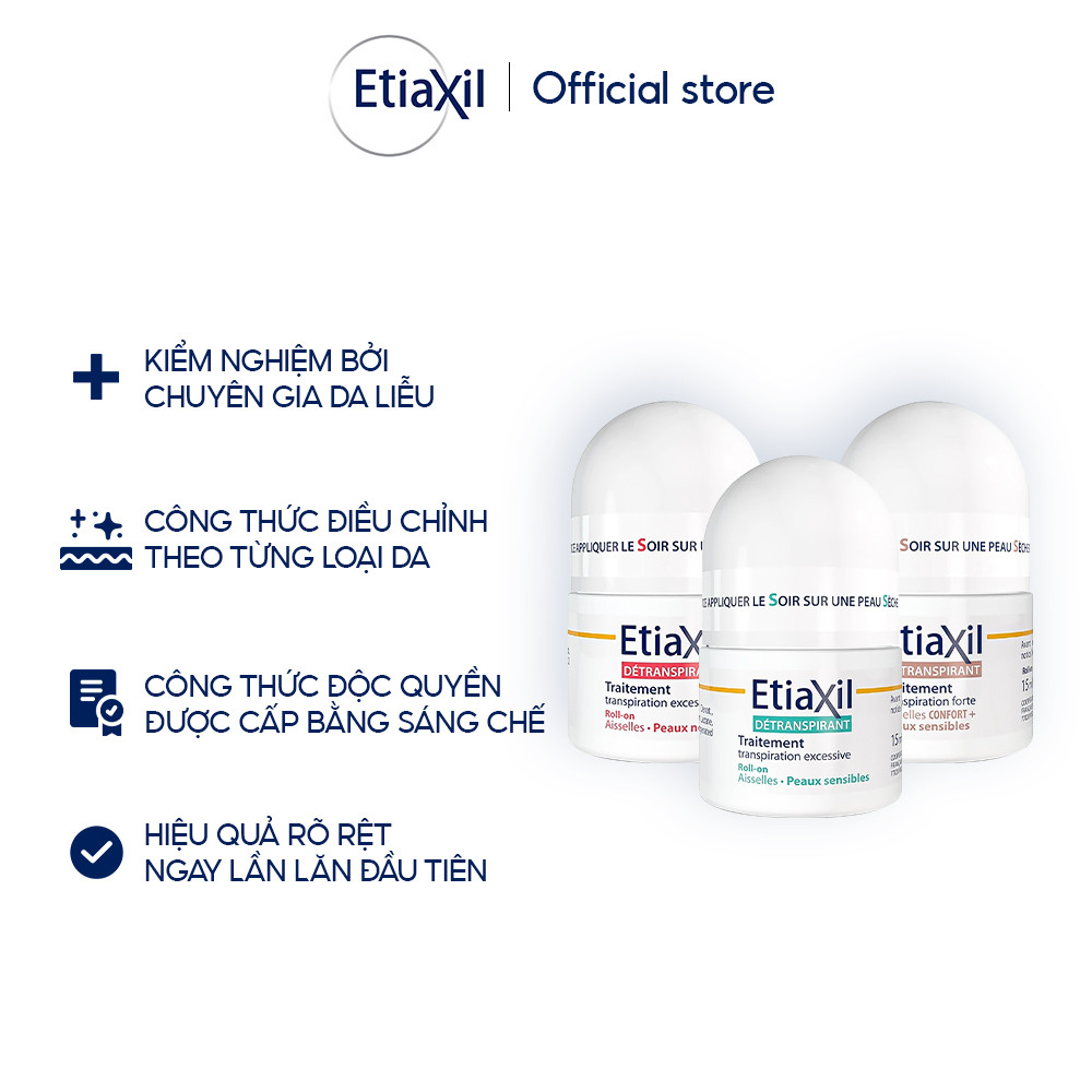 Ảnh Combo lăn khử mùi chuyên sâu Etiaxil 15ml và xịt khử mùi hôi chân Etiaxil 100ml 3
