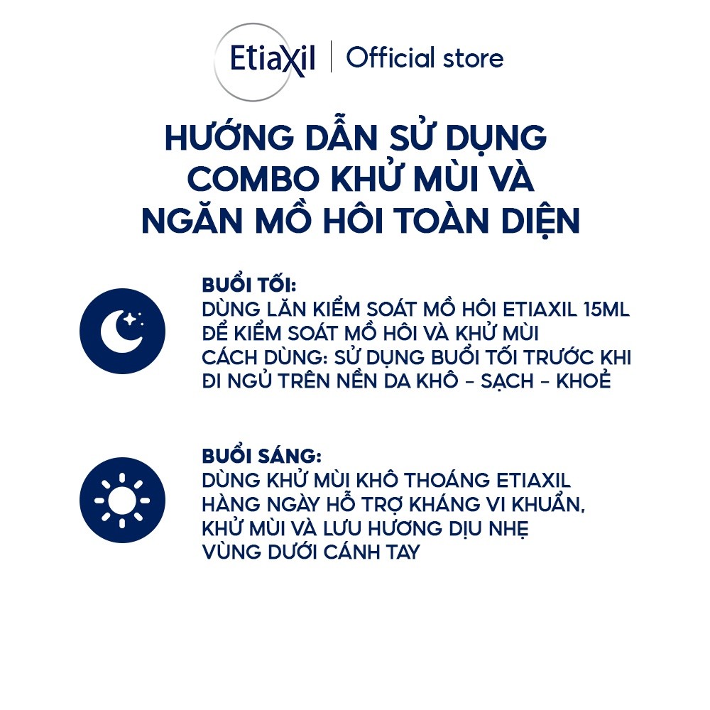 Ảnh Combo Xịt Khử Mùi Tức Thì Etiaxil 100ml và Lăn Khử Mùi Ngăn Mồ Hôi Etiaxil 15ml (nhãn xanh) 4
