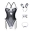 Bộ jum thỏ đính quả bông kèm cài tóc Set Bodysuit Cosplay thỏ Bunny Đồ ngủ gợi cảm quyến rũ cosplay chị Hằng