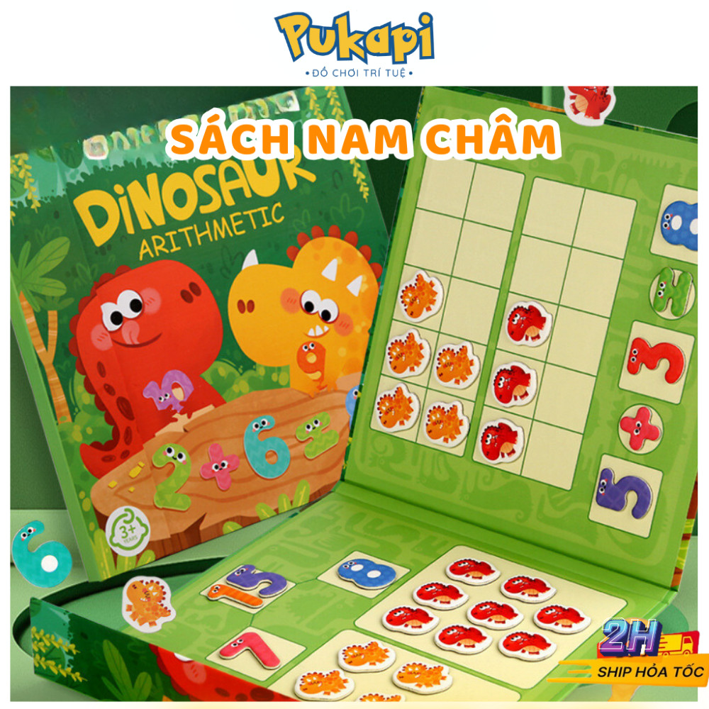 Sách Nam Châm Học Chữ Số Đồ Chơi Giáo Dục Montessori Cao Cấp Sách Cho Bé Sổ Nam Châm Số Bìa Dày - Đồ Chơi Cho Bé PUKAPI