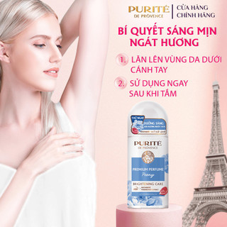 [Mua 1 Tặng 1] Lăn Khử Mùi Dưỡng Sáng Hương Nước Hoa Purité Cao Cấp Chai 50ML Tặng Lăn Khử Mùi / Sữa Tắm Sáng Da Anh Đào