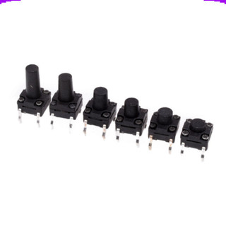 [Giá combo] (10 cái) Nút nhấn 12x12mm 4 chân cắm chống thấm cao 4.3 - 12mm