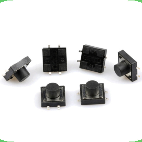 [Giá bán sỉ] (20 cái) Nút nhấn 12x12mm 4 chân dán cao 4.3 - 12mm