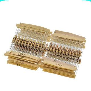 [Ưu đãi] (100 cái) Điện trở cắm 1/4W 4 vòng màu ±5% - giá trị 120R đến 25KR