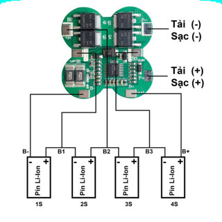 Mạch bảo vệ pin lithium 18650 4s 16.8V nhiều hình dạng hỗ trợ các khối pin