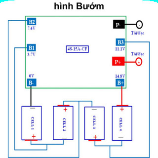 Mạch bảo vệ pin lithium 18650 4s 16.8V nhiều hình dạng hỗ trợ các khối pin