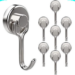 Nam châm đất hiếm móc treo quay 360 độ, lực từ siêu mạnh, mạ niken màu bạc sáng không gỉ