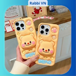 Ốp lưng iphone Gấu Pooh có giá đỡ hot trend Cho 6plus/7plus/x/xs/xsm/11/12/13/14/15/pro/max/plus/promax RABBI