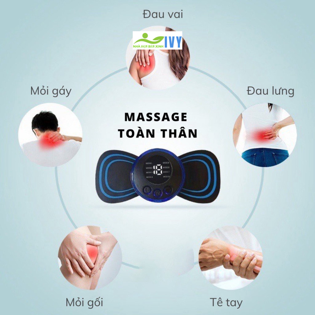 Máy massage cổ vai gáy xung điện - miếng dán massage mini sung điện toàn thân