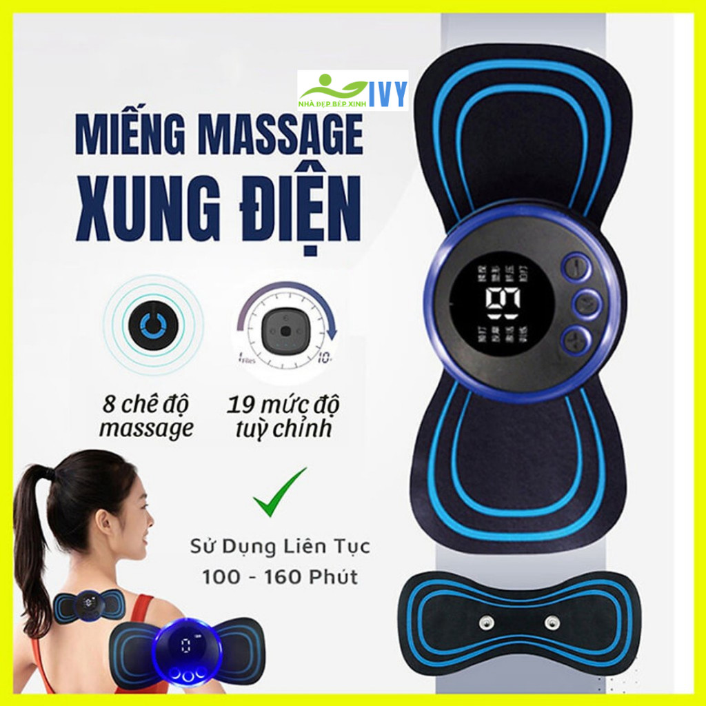 Máy massage cổ vai gáy xung điện - miếng dán massage mini sung điện toàn thân