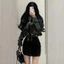 Áo khoác jean dáng croptop tôn dáng, khoác denim dáng ngắn dài tay màu đậm cá tính (HC20)