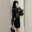 Áo khoác jean dáng croptop tôn dáng, khoác denim dáng ngắn dài tay màu đậm cá tính (HC20)