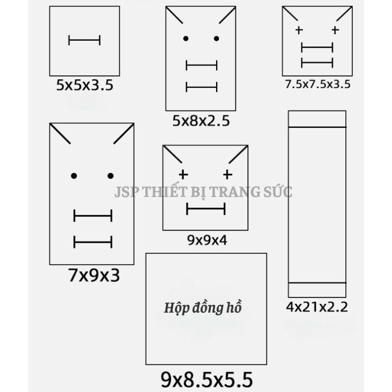 Combo Hộp giấy đựng trang sức Bowknot hộp đựng nhẫn hộp trang sức quà tặng JSP