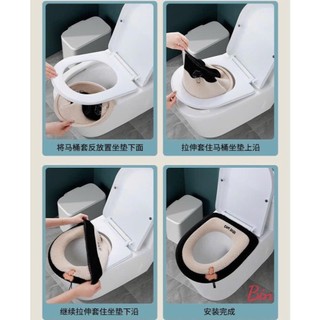 Lót Bồn Cầu Giữ Ấm Vào Mùa Đông Hoạ Tiết Capybara Chất Liệu Len Dệt Kim Cao Cấp