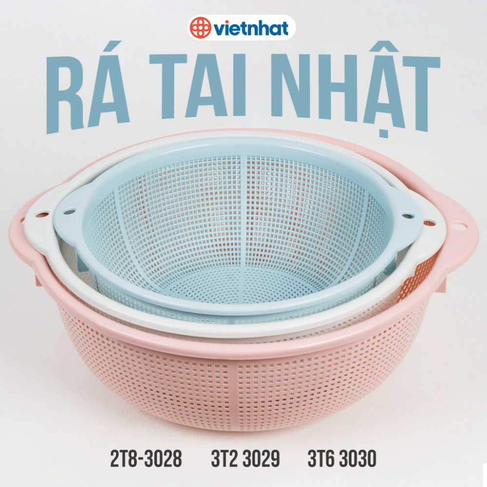 Rổ đựng rau, rổ rá rửa rau, vo gạo, đựng hoa quả Việt Nhật có tai cầm ...