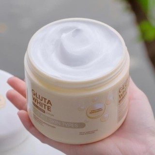 Kem ủ Trắng Da Gluta White Thái Lan hũ đại 600gr không bết dính, siêu thấm, siêu trắng (full tem chính hãng)