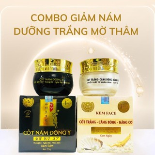 Combo Kem nám Face Nicos Cốt Nám Đông Y + Kem Face Cốt Trắng Nicos Nâng Cơ hết nám, trắng hồng căng bóng (kem ngày, đêm)