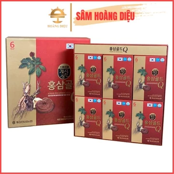 Sâm Hoàng Diệu - Nước hồng sâm nhung hươu linh chi Gold Q , QPlus, Chinki Nonghuyp Hàn Quốc Hộp 30 gói x 50ml