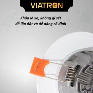[Hỏa Tốc] Đèn LED chiếu sáng Âm Trần 7W 9W Phi 90 Đế Đúc Nguồn Liền, tích điện Trắng 3 Màu, bh 3 Năm VIATRON