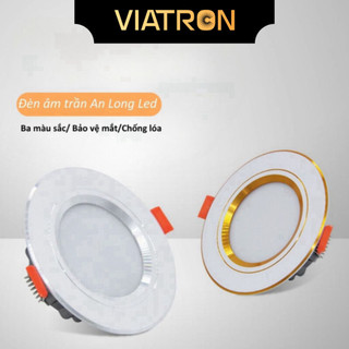 [Hỏa Tốc] Đèn LED chiếu sáng Âm Trần 7W 9W Phi 90 Đế Đúc Nguồn Liền, tích điện Trắng 3 Màu, bh 3 Năm VIATRON