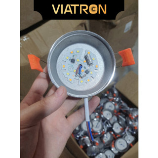 [Hỏa Tốc] LED Âm Trần 7W 9W Phi 90 Đế Đúc Nguồn Liền, Tích Điện Trắng Tích Diện Trung Tính, Bảo Hành 12 Tháng VIATRON