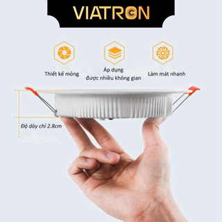 Đèn Led Âm Trần Nguồn Liền Trắng Tinh Công Suất 5W 9W 12W| Đèn Mắt Trâu Âm Trần BH 2 Năm