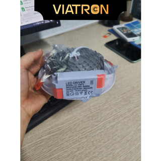 Đèn Âm Trần 7W 9W Đế Đúc Nguồn Rời, Tích Điện 3 Màu,LED  Downlight Bảo Hành 24 Tháng VIATRON