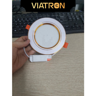 Đèn Âm Trần 7W 9W Đế Đúc Nguồn Rời, Tích Điện 3 Màu,LED  Downlight Bảo Hành 24 Tháng VIATRON