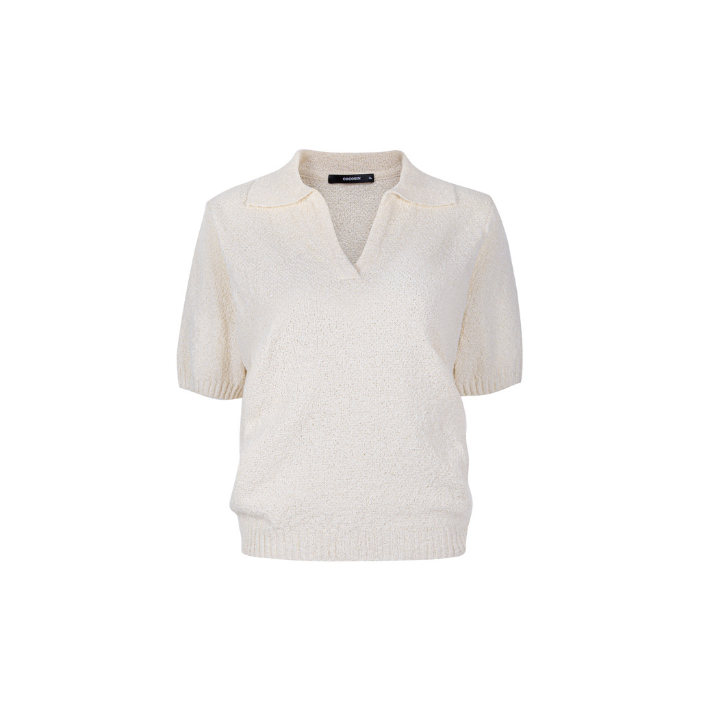 Ảnh COCO SIN - Áo Polo Dệt Len Nude 3