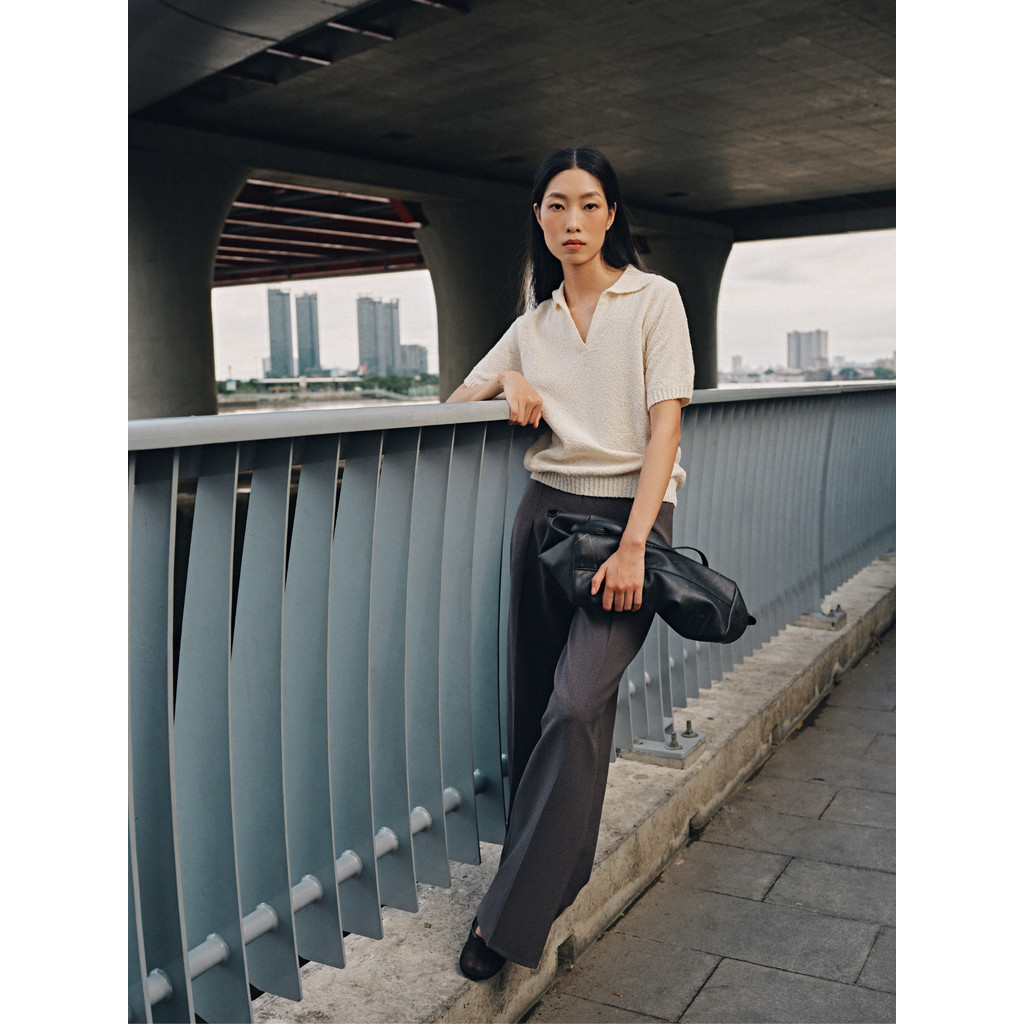 Ảnh COCO SIN - Áo Polo Dệt Len Nude 2