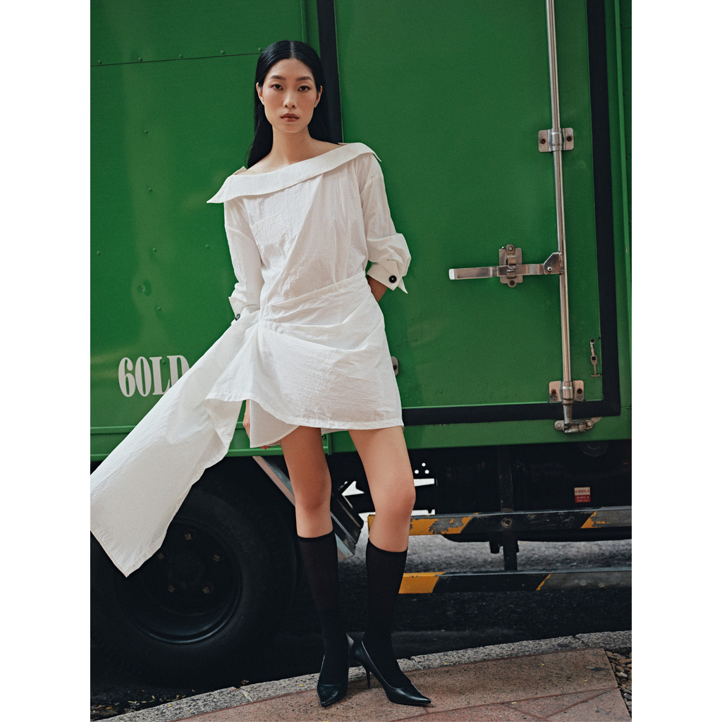Ảnh COCO SIN - Đầm Trắng Trẹt Vai 2