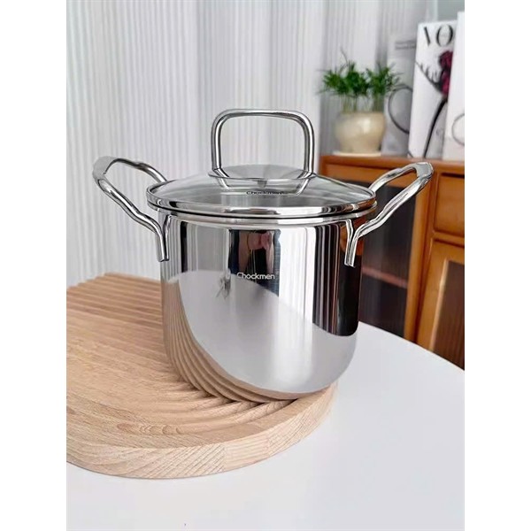 Nồi Chockmen 14cm Sâu Lòng Inox Liền Đáy 3 Lớp Kèm Nắp CKM107