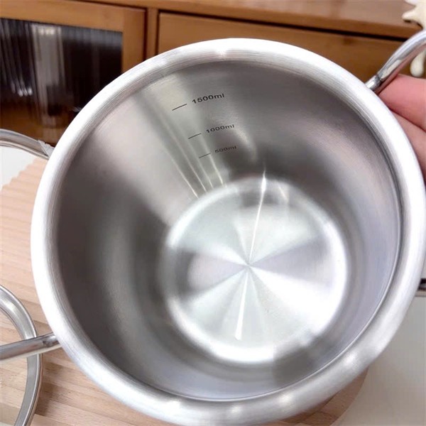 Nồi Chockmen 14cm Sâu Lòng Inox Liền Đáy 3 Lớp Kèm Nắp CKM107