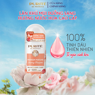 [Mua 1 Tặng 1] Lăn Khử Mùi Dưỡng Sáng Hương Nước Hoa Purité Cao Cấp Chai 50ML Tặng Lăn Khử Mùi / Sữa Tắm Sáng Da Anh Đào