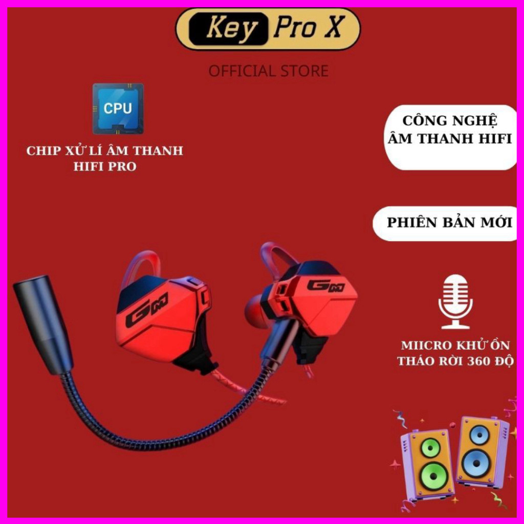 Tai Nghe Nhét Tai Gaming Có Mic rời G10 NEW Pro 2024 Chống Ồn Cao Cấp ...
