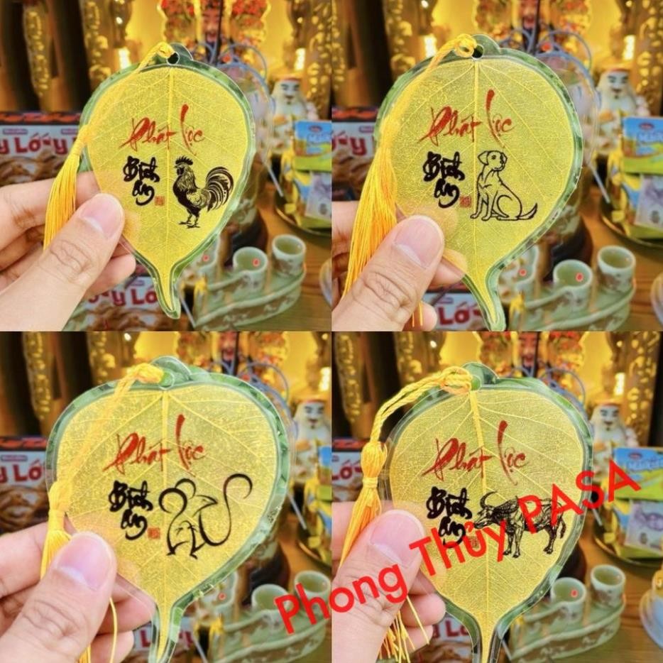 (RƯỚC LỘC) Lá bồ đề 12 con giáp cao cấp , làm từ lá nguyên bản , để ốp lưng điện thoại, treo xe ô tô
