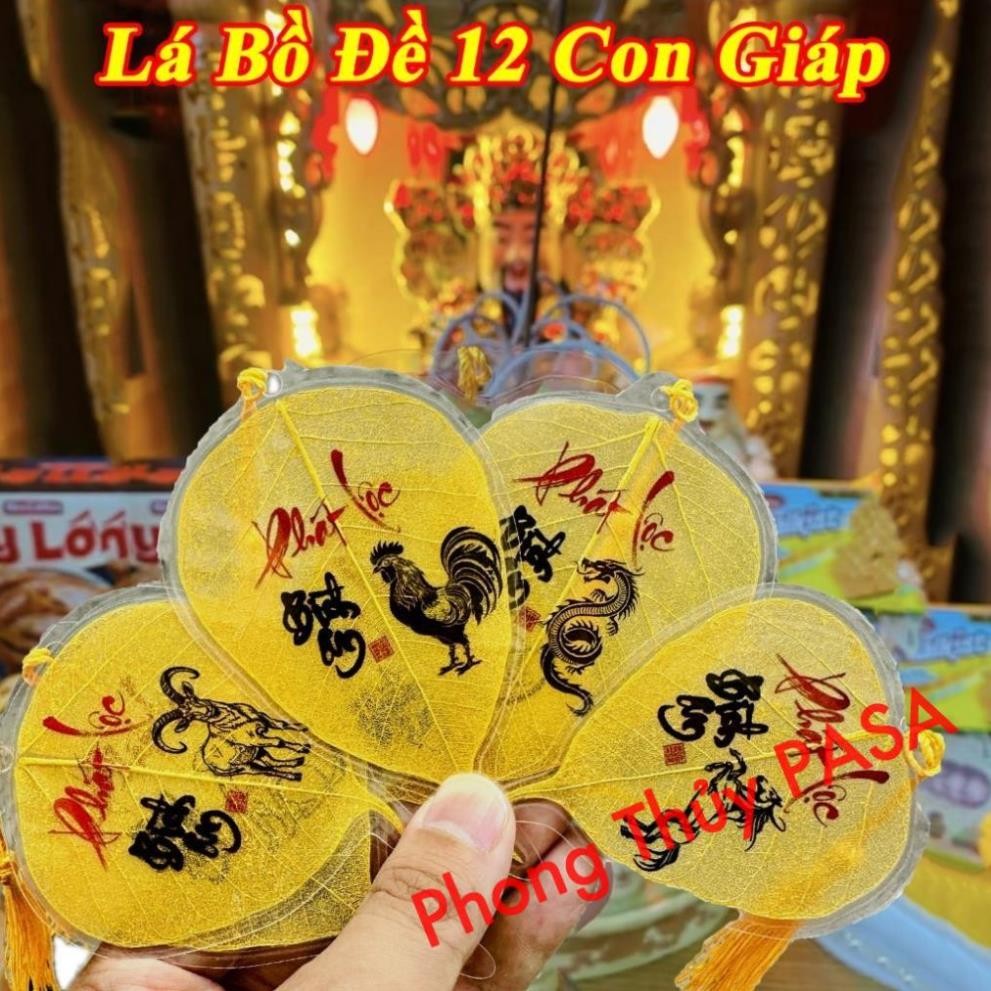 (RƯỚC LỘC) Lá bồ đề 12 con giáp cao cấp , làm từ lá nguyên bản , để ốp lưng điện thoại, treo xe ô tô