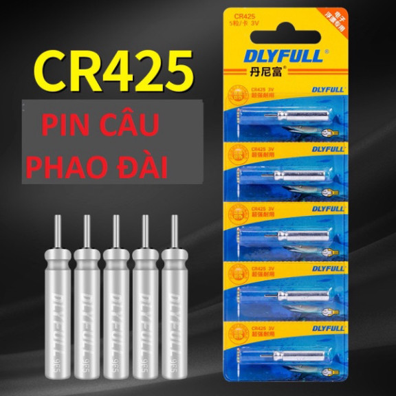 Combo 1 Vỉ 5 Quả Pin Lắp Phao Đêm Pin Điện Tử CR425 Cao Cấp 5645hfga2345678