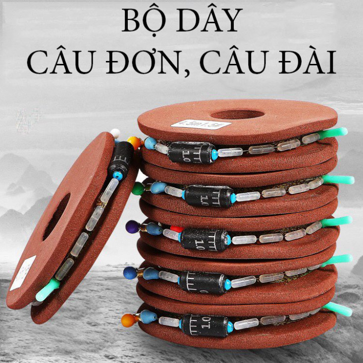 [combo 10] Trục Câu Đài Bộ Dây Câu Đơn Câu Đài Buộc Sẵn Cước Tàng Hình Dài 3m6 - 6m3 5645hfga2345678