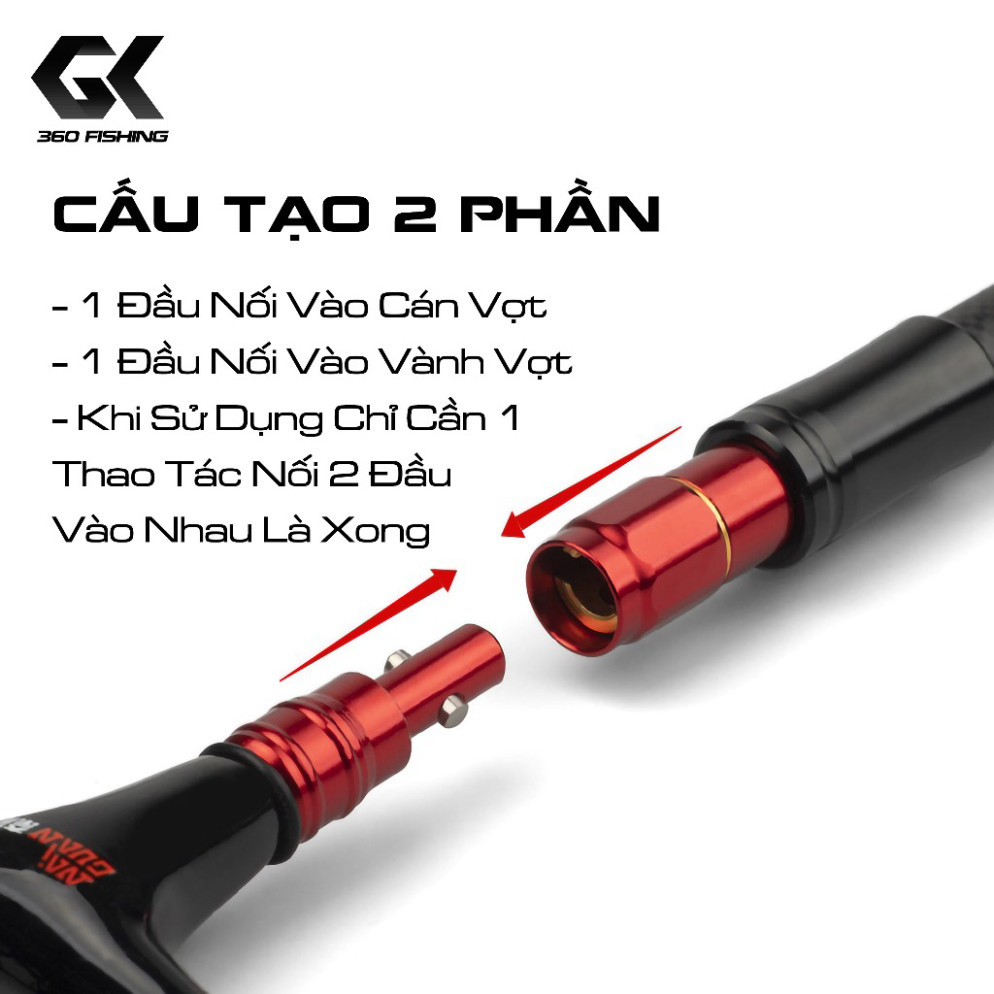 Khớp Nối Nhanh Vợt Câu Cá Hỗ Trợ Nắp Nhanh Cán Vợt Và Vành Vợt Chất Liệu Hợp Kim Cao Cấp 5645hfga2345678