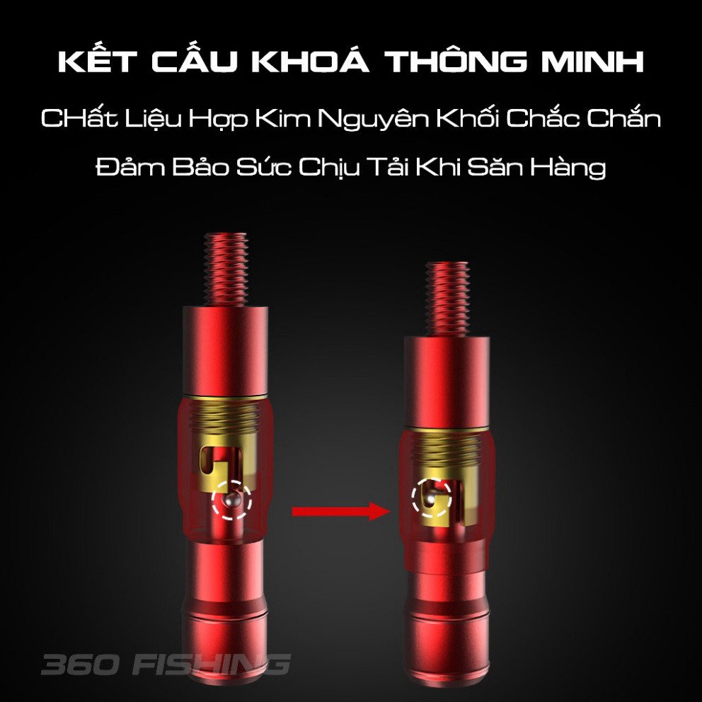 Khớp Nối Nhanh Vợt Câu Cá Hỗ Trợ Nắp Nhanh Cán Vợt Và Vành Vợt Chất Liệu Hợp Kim Cao Cấp 5645hfga2345678