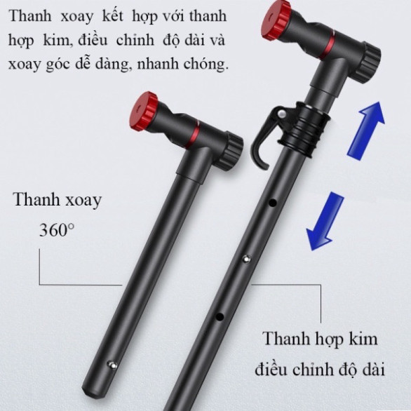 Cán Ô Xoay 360 Độ Thân Ô Kim Loại Cứng Cáp Dài 1M Thân Nối Ô Cao Cấp 5645hfga2345678