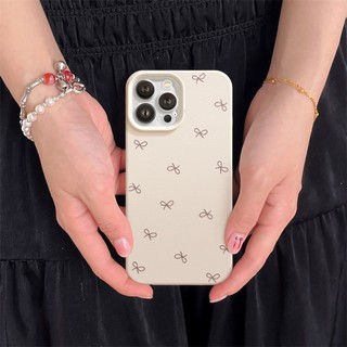Ốp Lưng iPhone TPU Hoạ Tiết Da Mềm Nơ Nhỏ Chống Sốc Cao Cấp - iP 7/8/X/XS/11/12/13/14/15/16/17/Plus/Pro/Max/Air