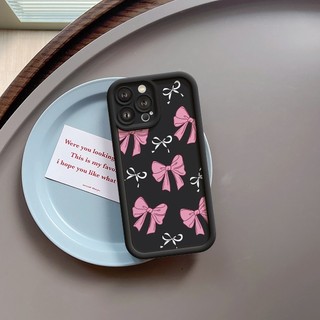 Ốp Lưng iPhone Camera Viền Cao Pink Bow Mềm Chống Sốc, Cao Cấp - iP 7/8/X/XS/XR/11/12/13/14/15/16/17/Plus/Air/Pro/Max