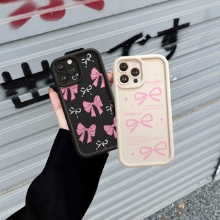 Ốp Lưng iPhone Camera Viền Cao Pink Bow Mềm Chống Sốc, Cao Cấp - iP 7/8/X/XS/XR/11/12/13/14/15/16/17/Plus/Air/Pro/Max
