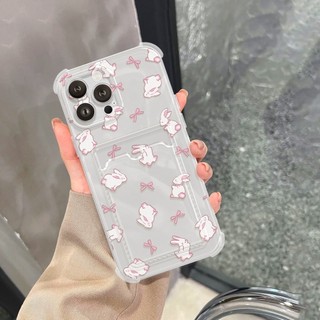 Ốp Lưng iPhone Jump Rabbit Silicon Dẻo Đựng Thẻ, Chống Sốc,Bảo Vệ Camera - iP 7/8/X/XS/11/12/13/14/15/16/17/Plus/Pro/Max