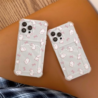 Ốp Lưng iPhone Jump Rabbit Silicon Dẻo Đựng Thẻ, Chống Sốc,Bảo Vệ Camera - iP 7/8/X/XS/11/12/13/14/15/16/17/Plus/Pro/Max