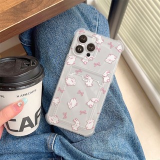 Ốp Lưng iPhone Jump Rabbit Silicon Dẻo Đựng Thẻ, Chống Sốc,Bảo Vệ Camera - iP 7/8/X/XS/11/12/13/14/15/16/17/Plus/Pro/Max