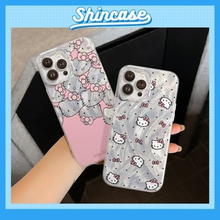 Ốp Lưng iPhone Silicon Pink Catty Ánh Bạc, Chống Sốc, Bảo Vệ Camera - iP X/XS/XR/11/12/13/14/15/16/17/Plus/Air/Pro/Max